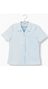 06030 en joie(アンジョア) 家庭で洗濯OKなグリーン購入法対応の半袖ブラウス 93-06030
