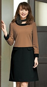 en joie(アンジョア) 61870 ワンピース 無地 93-61870