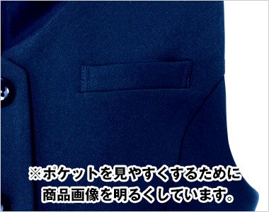 左胸ポケット|ペン・小物が収納できます。