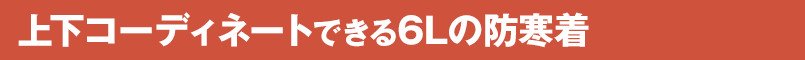 上下コーディネートできる6Lの防寒着