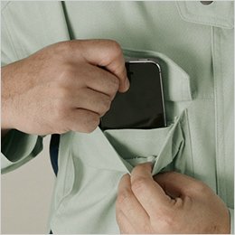 右胸 携帯電話収納ポケット