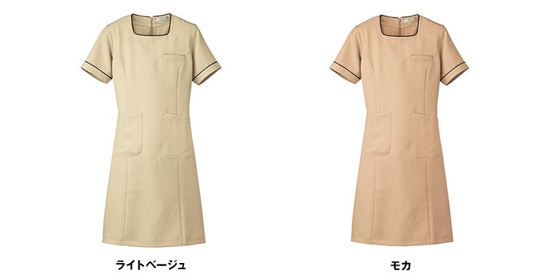 861113 アイトス/ルミエール ワンピース ノーカラー Aラインシルエット(女性用) 色展開