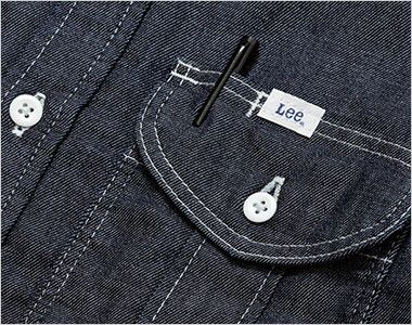 LWS43001 Lee ワーク長袖シャツ(女性用) ポケットにあるペン挿し口