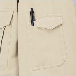 自重堂 80200 綿100%ストレッチブルゾン 左袖 ペン差し