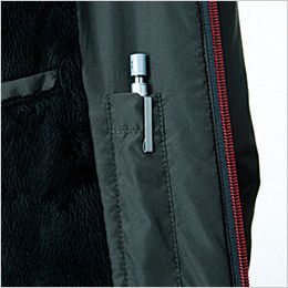 43800 桑和 かっこいい防寒ジャケット 左胸 内ペン差し