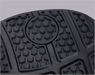 ジーベック 85131 プレミアムセフティシューズ 耐油ゴム底 樹脂先芯 滑りにくいラバー素材をハニカム形状にして効率よく防滑性を高めています。