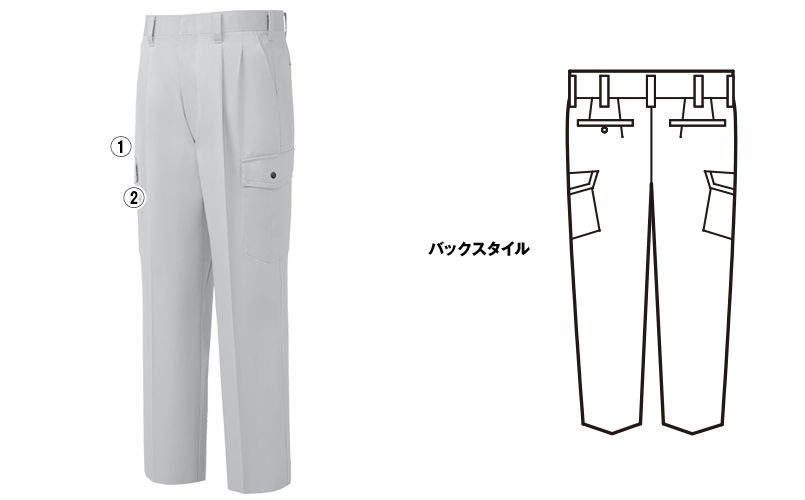 ジーベック 1263 ツータック プリーツロンミニハイブリッドラットズボン 商品詳細・こだわりPOINT
