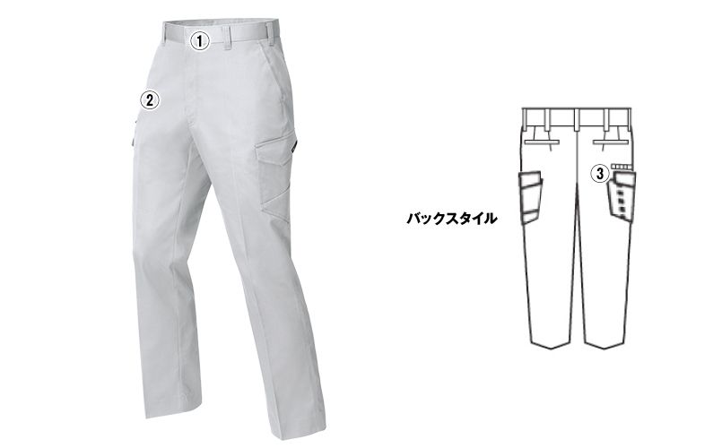 ジーベック 1683 帯電防止ツイルノータックラットズボン 商品詳細・こだわりPOINT