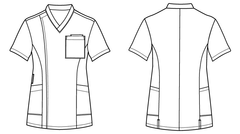 自重堂WHISEL WH11495 レディーススクラブ ハンガーイラスト・線画