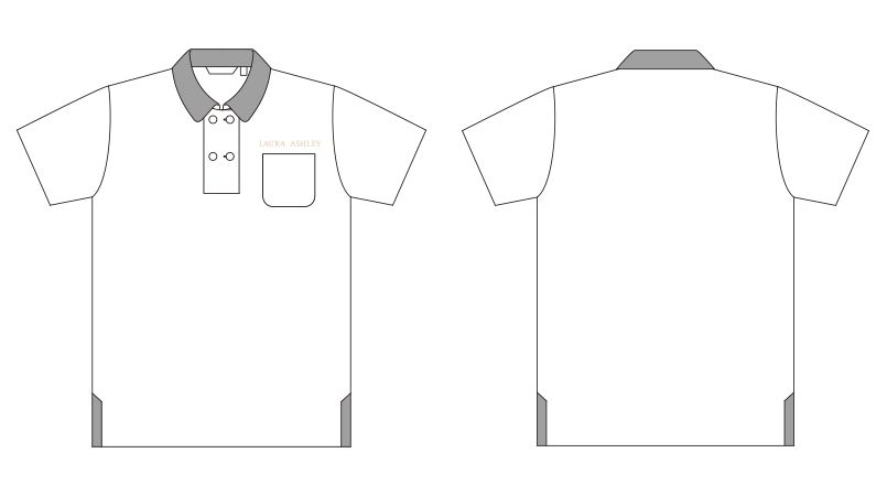 LW202 ローラアシュレイ 半袖ニットシャツ ポロシャツ(女性用)NLK ハンガーイラスト・線画