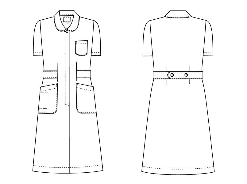 HO1917 ナガイレーベン(nagaileben) ホスパースタット ワンピース(女性用) ハンガーイラスト・線画